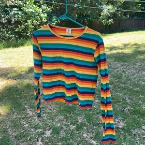 Lucy and Yak Rey Tee Rainbow Stripe (original fit)